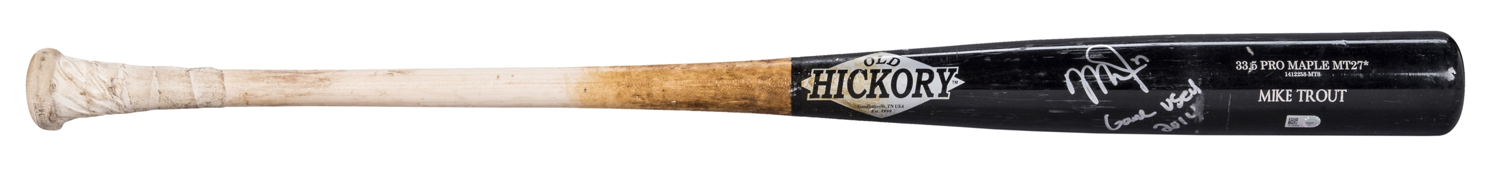 2014 Mike Trout MVP Game Used and Signed Old Hickory MT27* Model Bat (PSA/DNA GU 9.5 & MLB Authenticated)